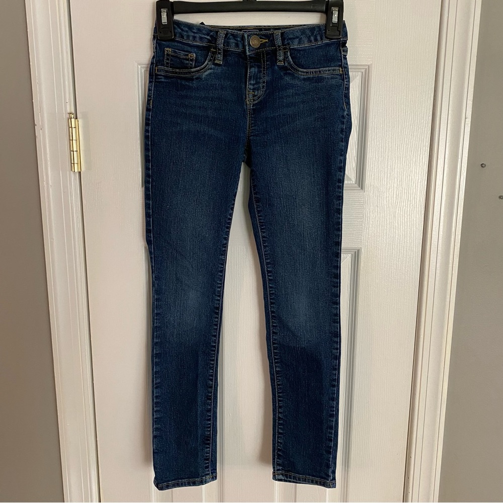 Gap Kids Girls Super Skinny Fit Skinny Jean Size 10 Regular Blue Denim Dark Wash